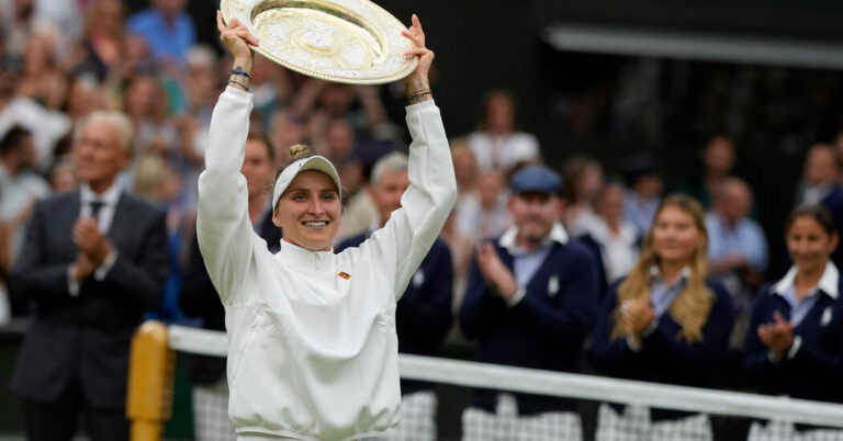 Marketa Vondrousova Wins Wimbledon Over Ons Jabeur Marketa Vondrousova Wins Wimbledon Over Ons Jabeur
