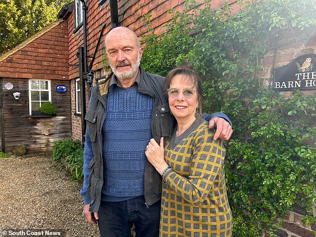 British couple slam French police after two migrants tried to stow away to Britain British couple Catherine Broughton (right), 71, and her husband Bruce (left), 74, have accused French police of an 'astonishing' dereliction of duty after two migrants attempted to stowaway to the UK in their caravan.