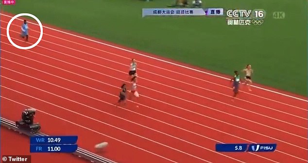 Somalian runner who clocked ‘slowest-ever’ 100m time ‘is the niece of nation’s athletics federation chairwoman’: Fury over ‘nepotism’ that saw untrained runner finish 10 seconds behind other athletes at the World University Games in China Nasra Abubakar Ali from Somalia (left) clocked the 'slowest-ever' 100metres time at the World University Games in Chengdu, China