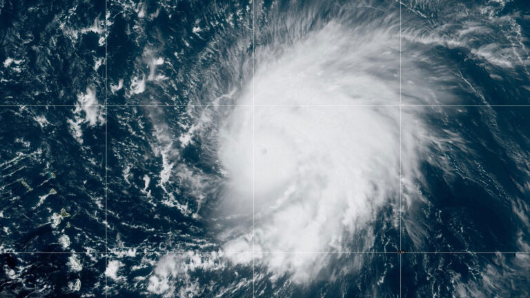 What’s driving an increasing number of hurricanes to rapidly intensify? A satellite image of Hurricane Lee.