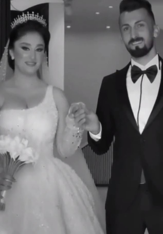 Happiness before inferno ‘hell’: Beaming newlyweds are seen in final picture before blaze ‘started by fireworks’ ripped through Christian wedding in Iraq killing at least 110 – amid fears bride and groom are among the dead But unbeknownst to newlyweds Haneen and Revan, this was to be their final picture together before a raging inferno swept through their Christian wedding in Iraq today