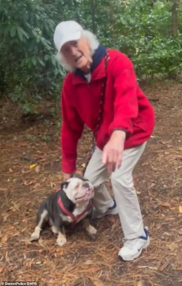 Pictured: Pensioner sought for questioning by cops over incident which saw woman bitten ‘after her daughter was shouted at for cycling too close to bulldog-type dog’ Police have issued an image of a man they are looking to identify after a mother was allegedly bitten by a bulldog-type dog