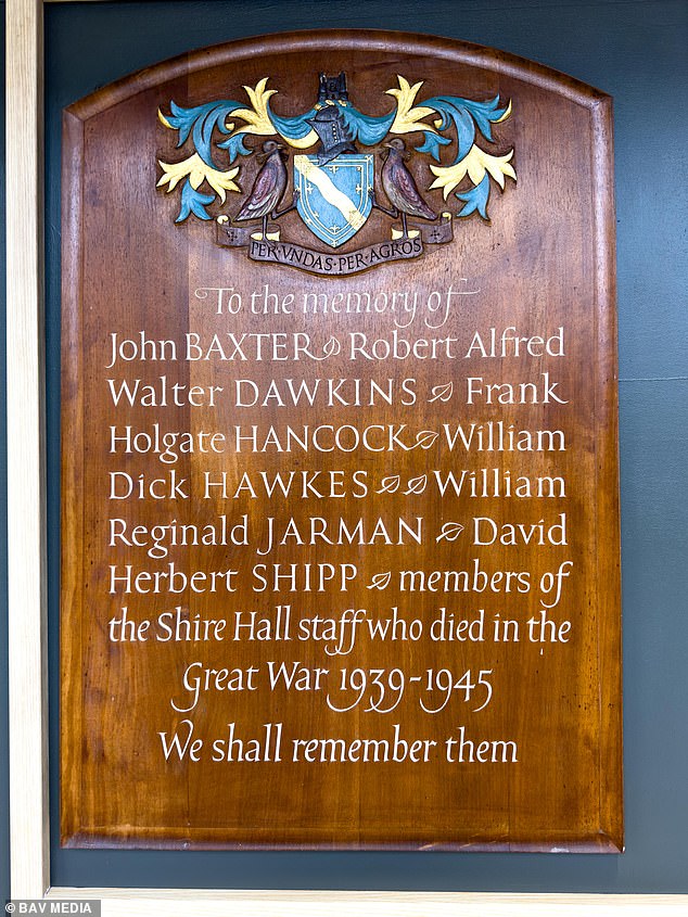 Two decades of ‘disrespect’: Council moves WWII memorial featuring embarrassing mistake to its new HQ… after no one spotted error for 20 years Cambridgeshire County Council's multi-million-pound building was opened in 2021 - and included a plaque (pictured) dedicated to members of the council who died in the Second World War in the property's foyer