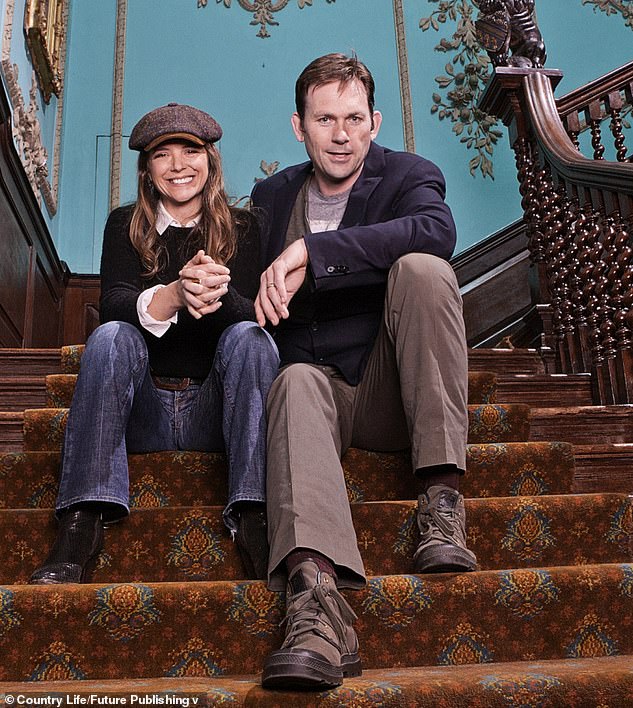 Earl of Devon files for divorce from his Baywatch wife: Charles Courtenay and AJ Langer announce their split after 18 years and say ‘wellbeing’ of their two children is now the ‘highest priority’ Charlie Courtenay, 19th Earl of Devon and member of the House of Lords, pictured with his wife, AJ Langer, at Powderham Castle