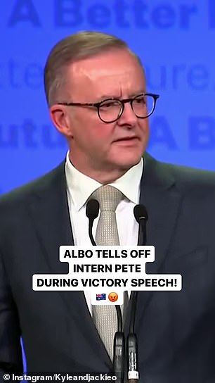 The REAL reason Anthony Albanese lost it at election victory speech crowd Mr Albanese on Saturday
