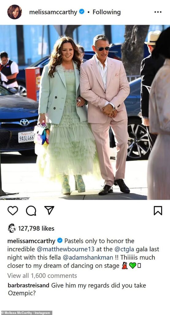 Barbra Streisand grills Melissa McCarthy about Ozempic use in Instagram comments section leaving fans GOBSMACKED Barbra Streisand, 82, asked Melissa McCarthy, 53, if she used Ozempic in an Instagram comment on Monday