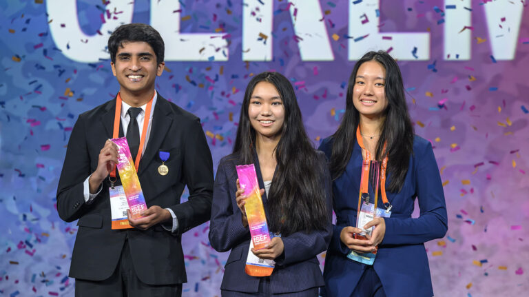 Bioelectronics research wins top award at 2024 Regeneron ISEF a photo of the ISEF winners