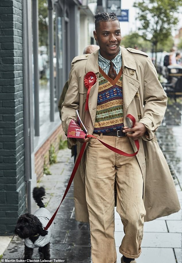 Labour’s Jovan Owusu-Nepaul standing against against Nigel Farage in Clacton is dubbed Britain’s new most stylish politician thanks to his very fashionable suits and bold jumpers Labour's candidate Jovan Owusu-Nepaul (pictured) who is standing against Nigel Farage in Clacton is Britain's new most stylish politician