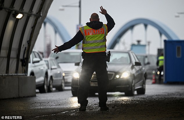 Germany brings in its plan to end free-for-all illegal migration that has seen a wave of Islamist attacks with crackdown on all its borders which has sparked fury among its EU neighbours Police at the German-Polish border control traffic as enhanced border checks are introduced