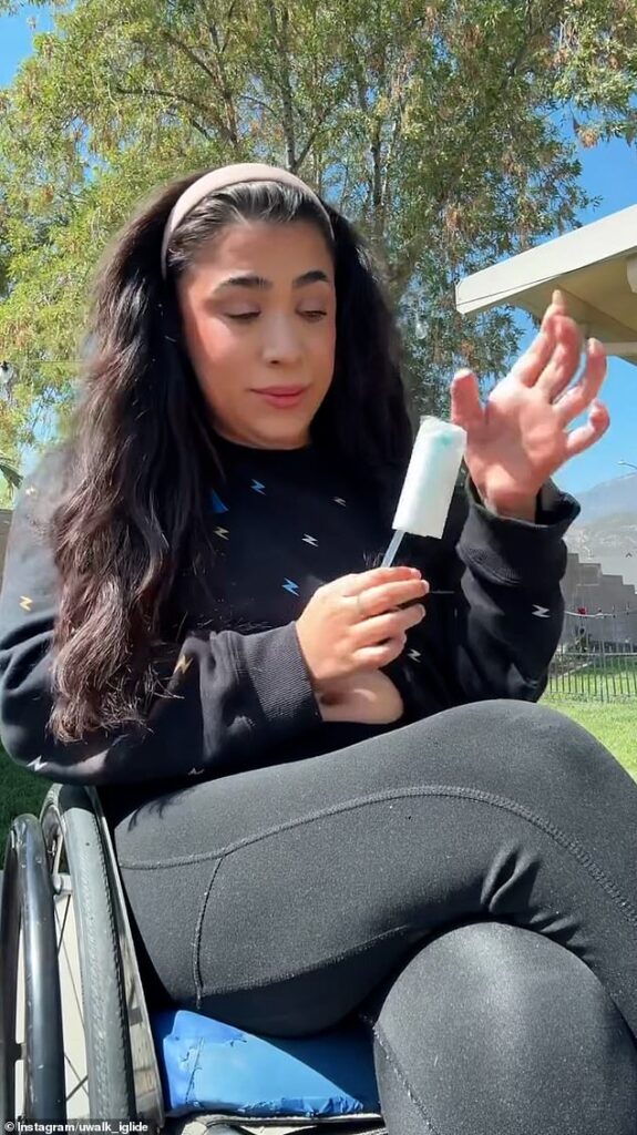 Woman, 26, reveals she pees through her BELLY BUTTON after unusual operation… and demonstrates how it works in a viral video Steph Aiello, from Glendora in California , had been due to start cosmetology school in October 2010. But heartbreakingly just a day before it began she was involved in a crash that also killed one of her closest friends