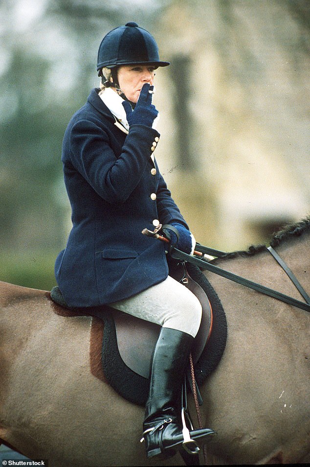 Revealed: Exactly how long it takes for smoking to PERMANENTLY change your lungs – as experts reveal the surprising ways you can undo some of the damage Camilla smoking while riding with the Beaufort Hunt in 1996