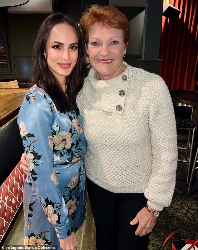 Pauline Hanson’s new pole dancing secret weapon UNLEASHES on rogue senator Fatima Payman over her Afghanistan citizenship ‘excuse’ Bianca Colecchia (left) who is standing for Pauline Hanson's party in the Victorian federal seat of Bruce, was born and raised in the tiny rural Italian town of Sant'Eusanio 'del Sangro before moving to Australia in 2016 without a word of English and only $1,000, She is pictured with One Nation leader Pauline Hanson (right)