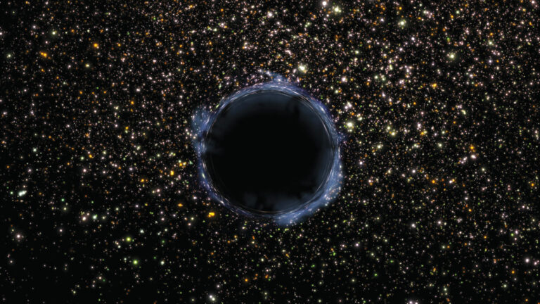 Ancient black holes might solve the mystery of dark matter A black hole surrounded by stars