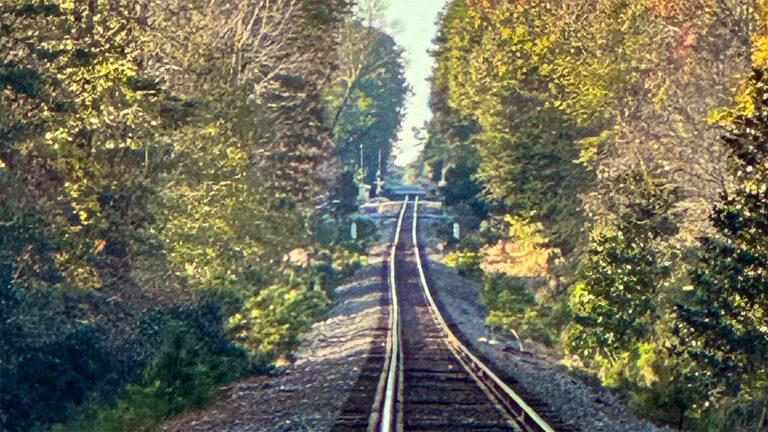 A railroad track