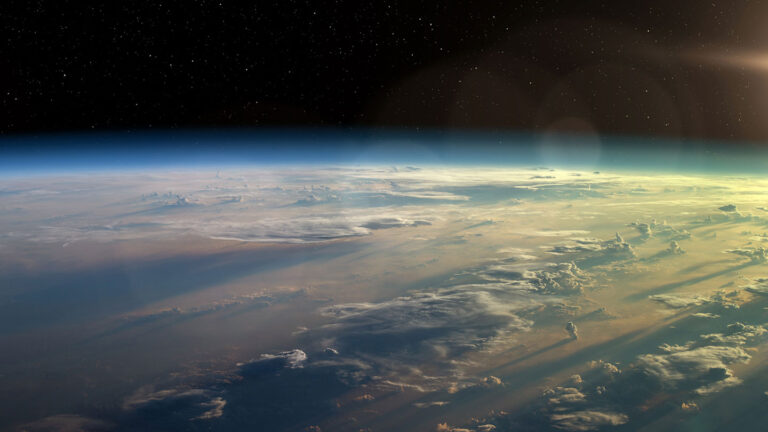 An ionosphere map from smartphone data may help improve GPS a photo of the Earth from space, showing the edge of the Earth's atmosphere