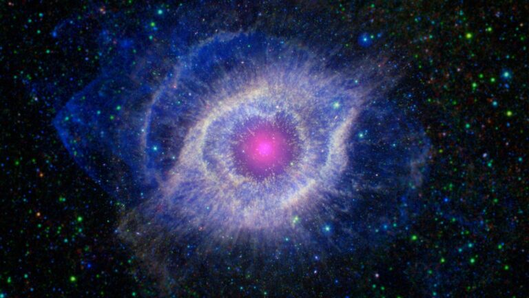 A nebula’s mysterious glow is fueled by a giant busted planet image of Helix Nebula