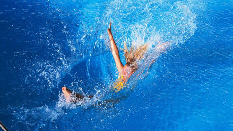 How to max your splash, according to science the moment a girl hits pool water after jumping in, the cavity her body makes and the beginning of her splash are visible