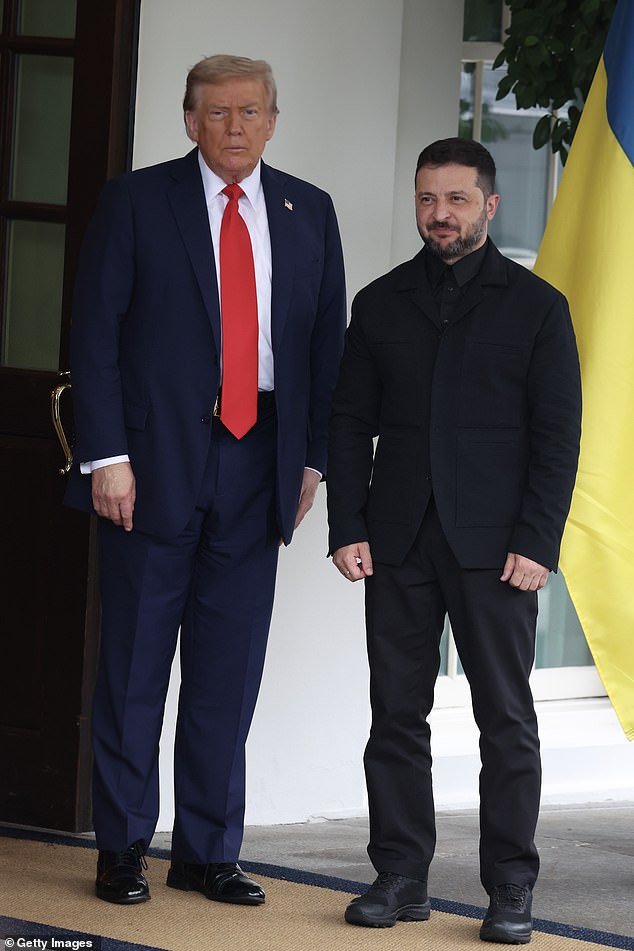 Europe’s new iron curtain: Lithuania plans 30-mile-deep ‘defence line’ along Baltic borders with minefields, booby-trapped bridges and anti-tank dragon’s teeth to stop Russia invading Donald Trump greets Ukrainian President Volodymyr Zelensky at the White House on August 18, 2025 in Washington, DC