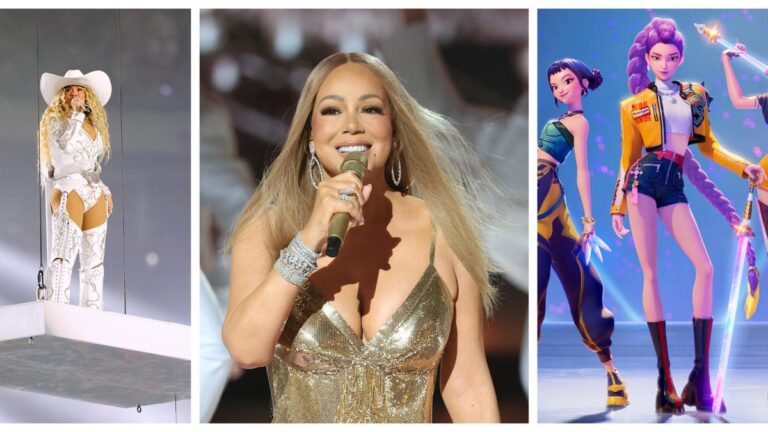 How to Watch the 2025 MTV VMAs Live Without Cable Beyonce performs at Netflix football, Mariah Carey performs at BET Awards, and animated trio of girls in KPOP demon hunters
