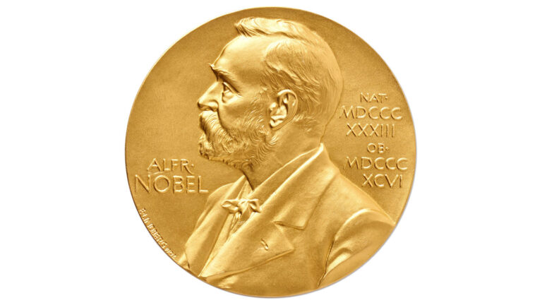 What’s so noble about the Nobel Prize? a photo of the front of the Nobel Prize medal against a white background