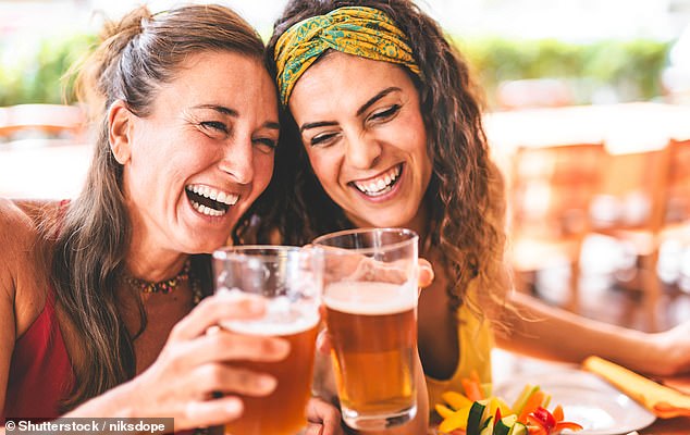 Surprising secret of exactly how much alcohol could be GOOD for you: World-renowned doctors now say it can help your body – and you can drink more often than you think…. A study found that those who drink small amounts of alcohol do not appear to have a higher risk of coronary heart disease, stroke or sudden cardiac death than those who abstain (picture posed by models)